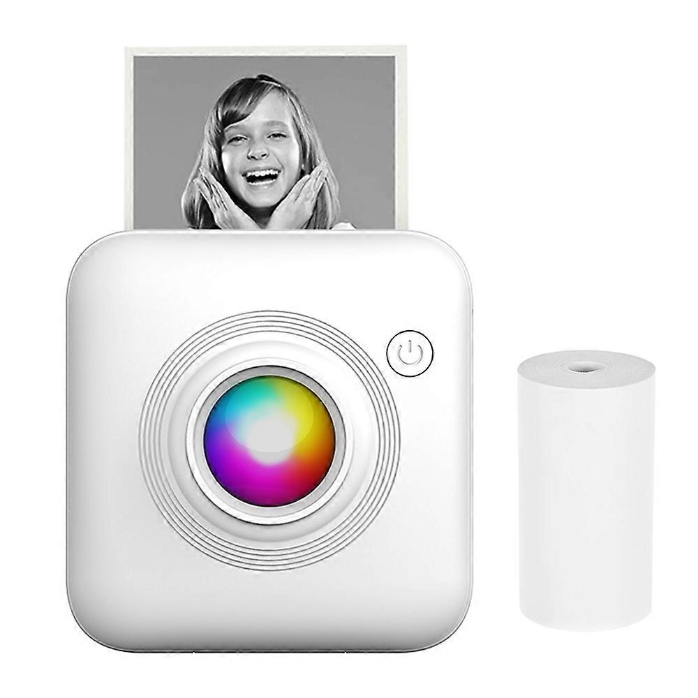 Mini Pocket Printer Portable 58mm Thermal Printer Machine Wireless BT Connection for Picture Label DIY Handcraft List Memo Notes Journal Receipt Paper