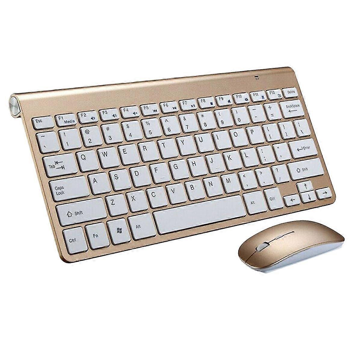 Mini Wireless Keyboard And Mouse Set Mute Key Caps Multimedia Keyboard For Pc Lapto