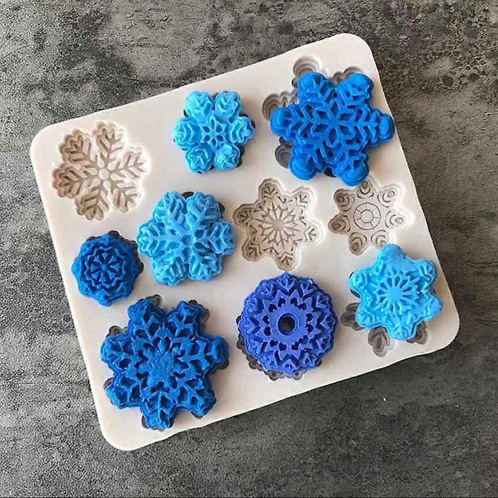 Forms DIY Silicone Baking Cake Molds Christmas Snowflake Shape Cake