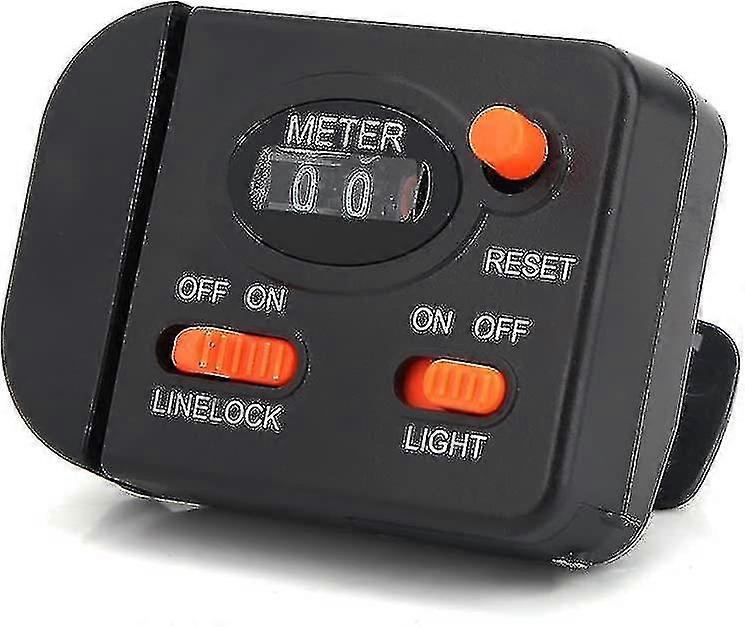 Fishing Line Counter, Professional Trolling Fishing Line Counter Clip-on Rod Deepth Length Gauge Finder Digital Diaplay 99m Counter