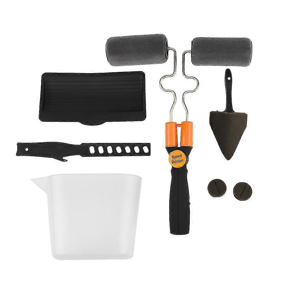 Paint Roller Brush Set Double Headed Telescopic Rod Home Diy