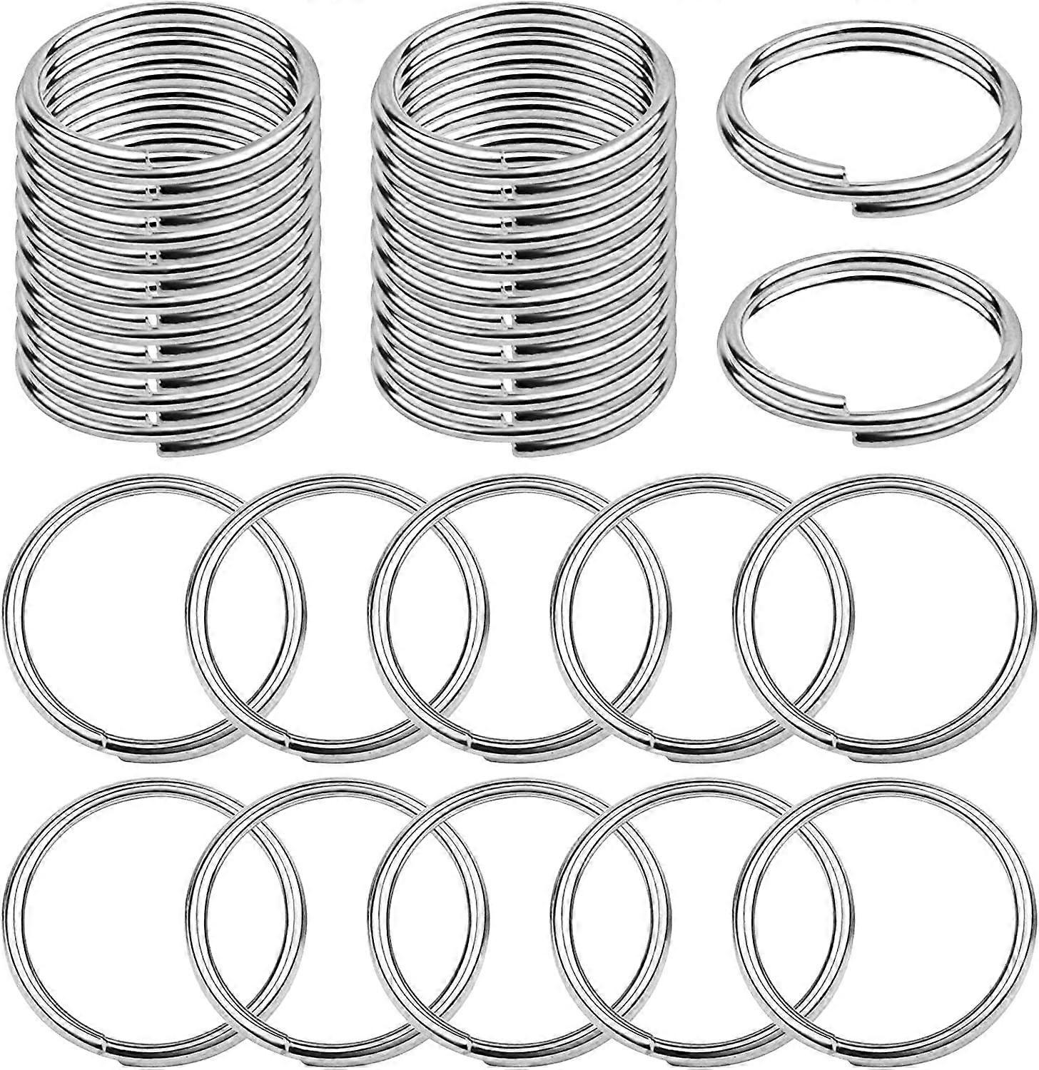 100 Pack Keychain Ring 10mm Mini Split Jump Ring with Double Split