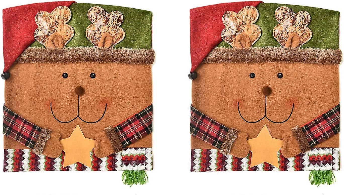 2 Pack Christmas Chair Back Cover