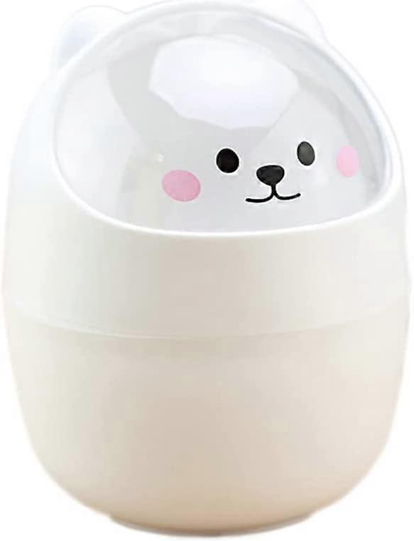 Trash Can Desk Bin(White)