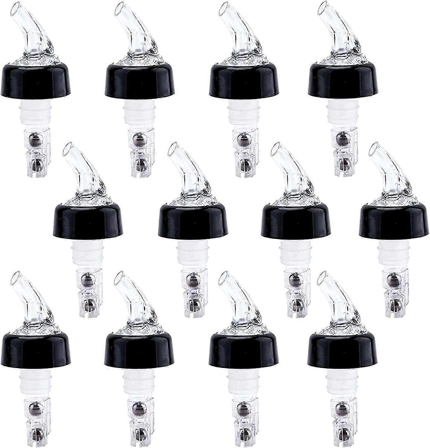 12 Pack Measured Bottle Pourer, Black
