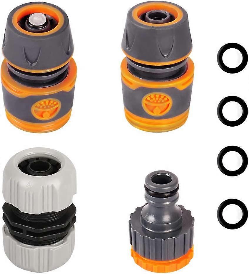 4 Pack Plastic Garden Hose Fitting Set Pipe Tap Connector Kit