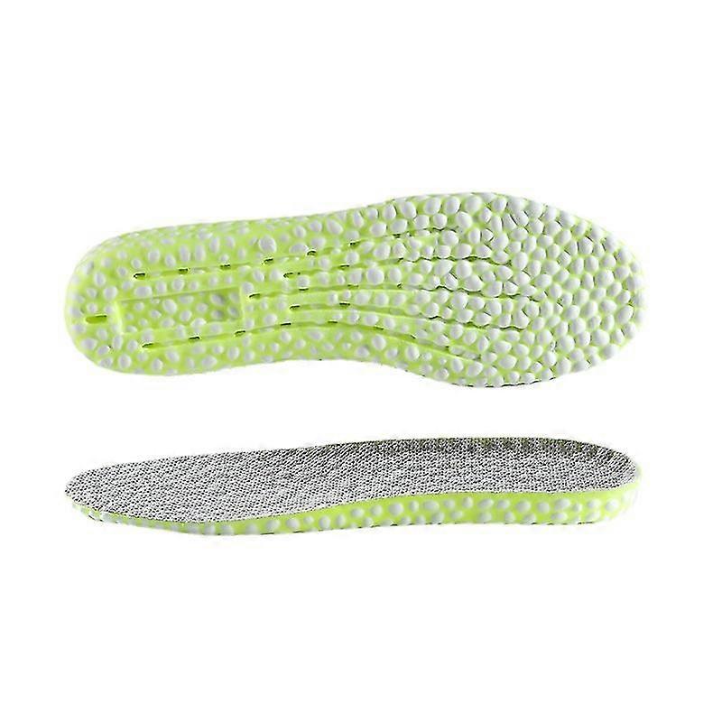 Elastic Shock Absorbing Height Increasing Shoe Insoles Soft Breathable Honeycomb Replacement Inserts(green 3.5cm)