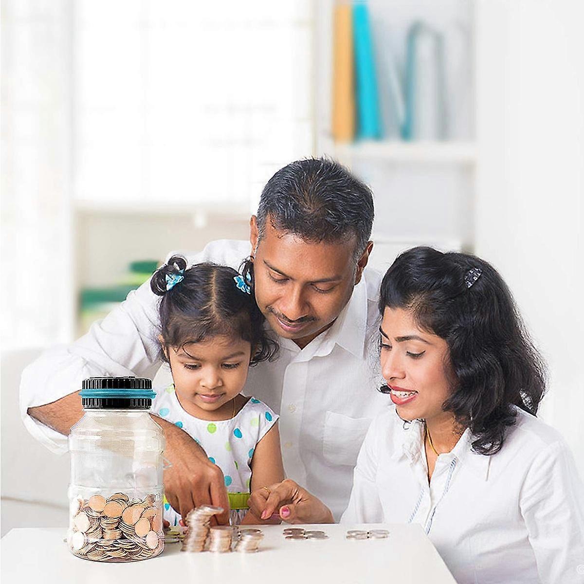 1Pcs Piggy Bank Money Box Jar 1.8L Counter Electronic Digital LCD Counting Coin Money Box Coins Sto