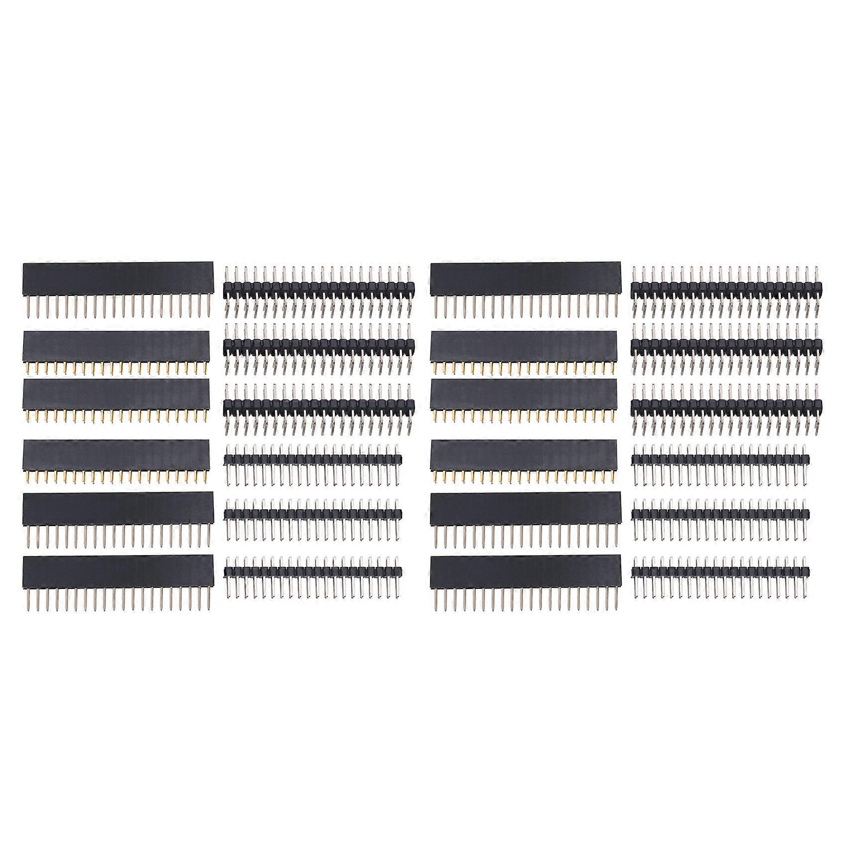 24PCS 40 Pin GPIO Header Kit 20X2 Pins Right Angle GPIO Header Socket for Raspberry Pi Zero/4B/3B+/
