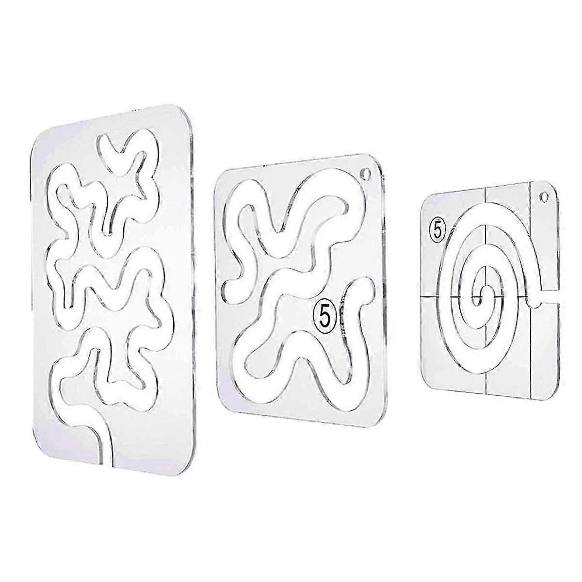 Using Quilting Templates Rulers: Quilting Templates For Machine Quilting -free Motion Quilting Template,quilting Rulers