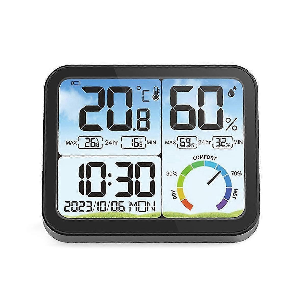 Home Weather Monitoring Clock Digital Indoor Room Temperature Meter Accurate Temperature And Humidity Sensor