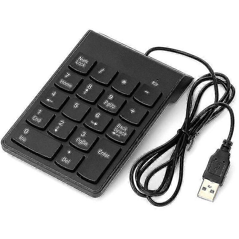 Wired Usb Numeric Keypad 18 Keys Mini Digital Keyboard Replacement