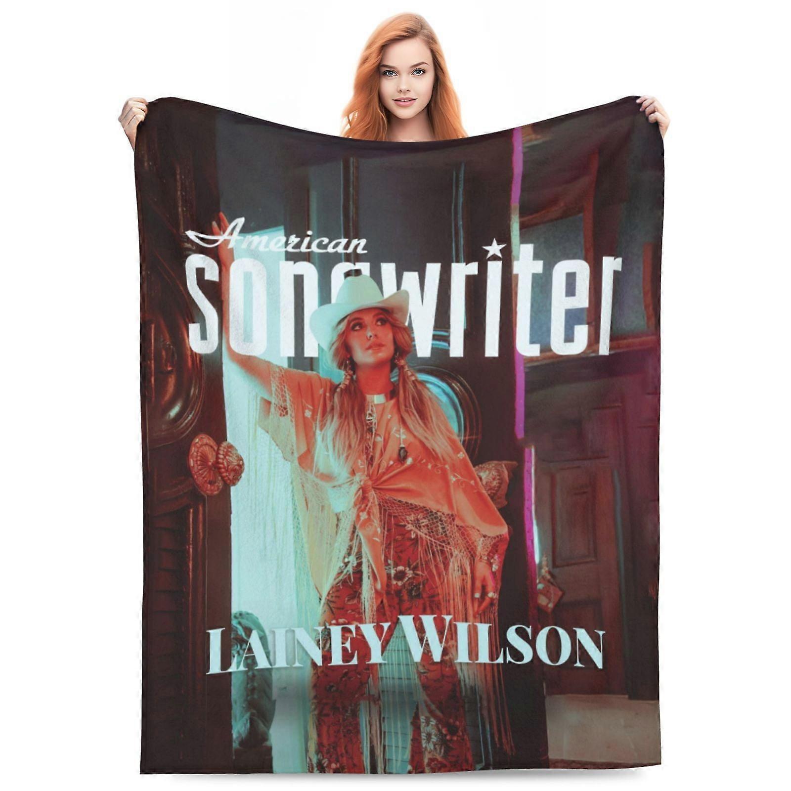 Lainey Wilson Blanket Soft Cozy Fleece Throw Blanket Plush Lightweight Warm Fuzzy Flannel Blankets and Throws for Couch Sofa -KDE22283