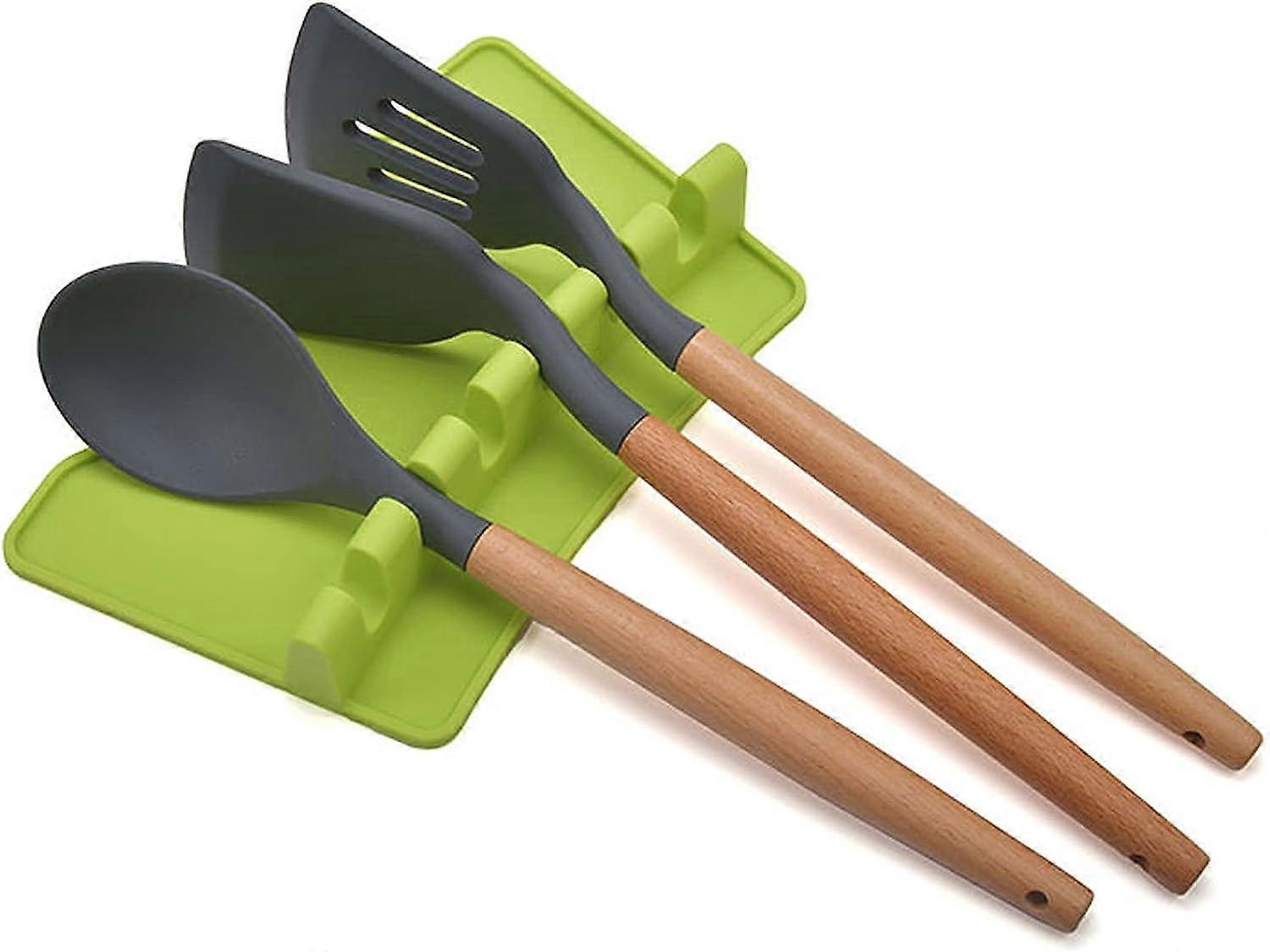 Silicone Utensil Rest with Drip Pad - Keep Your Kitchen Organized