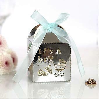 Pack of 50 Newborn Baby Baptism Gift Boxes with Ribbon, It's a Boy ...