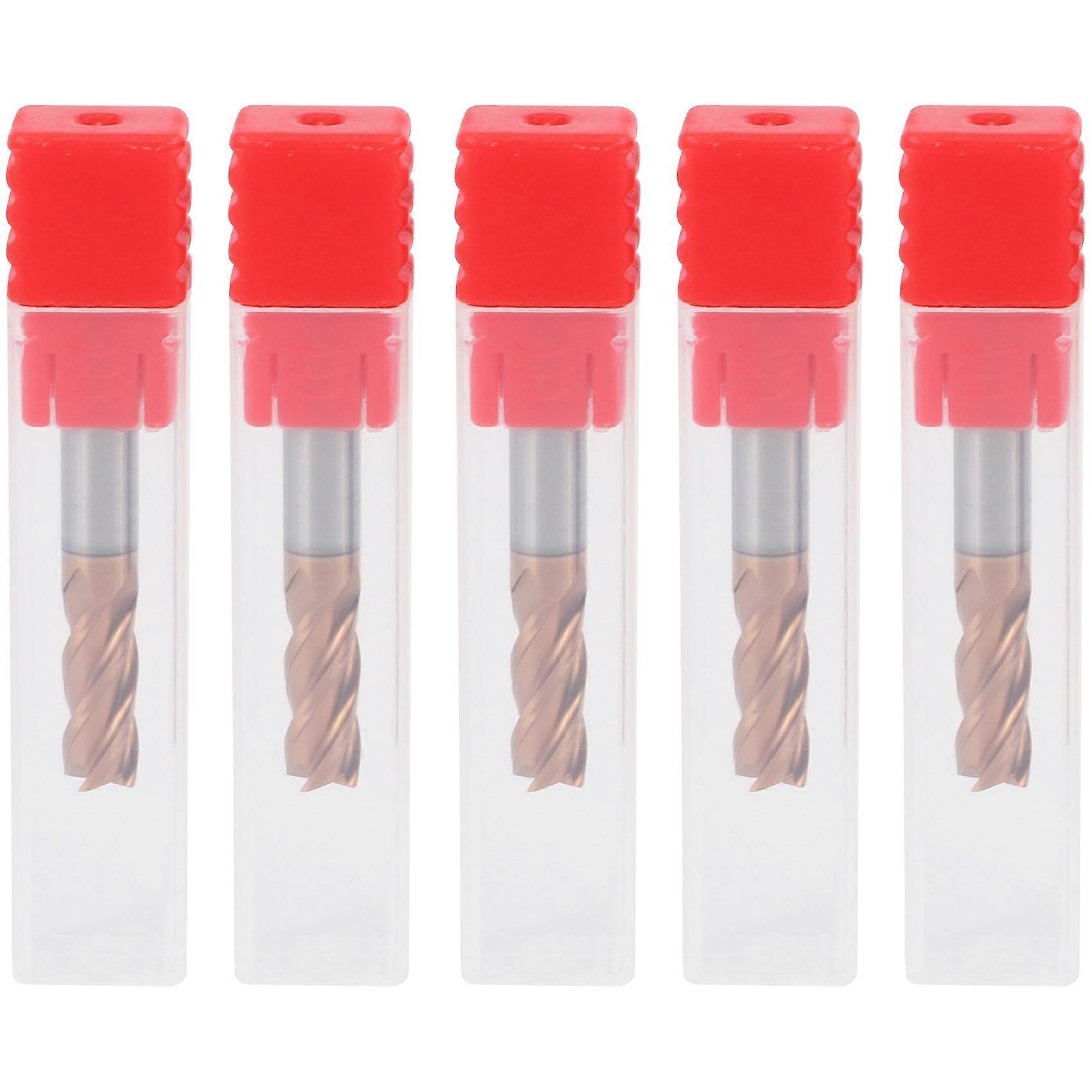 5PCS 6mm 4 Flute Carbide Endmills CNC Milling Cutter Milling Slotting Profiling Face Mill Spiral Bits