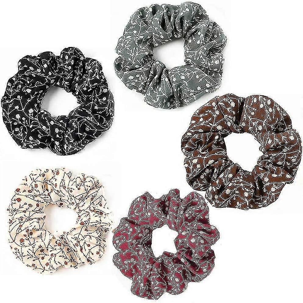 5 Stück Haar Scrunchies Gummibänder Haarseil