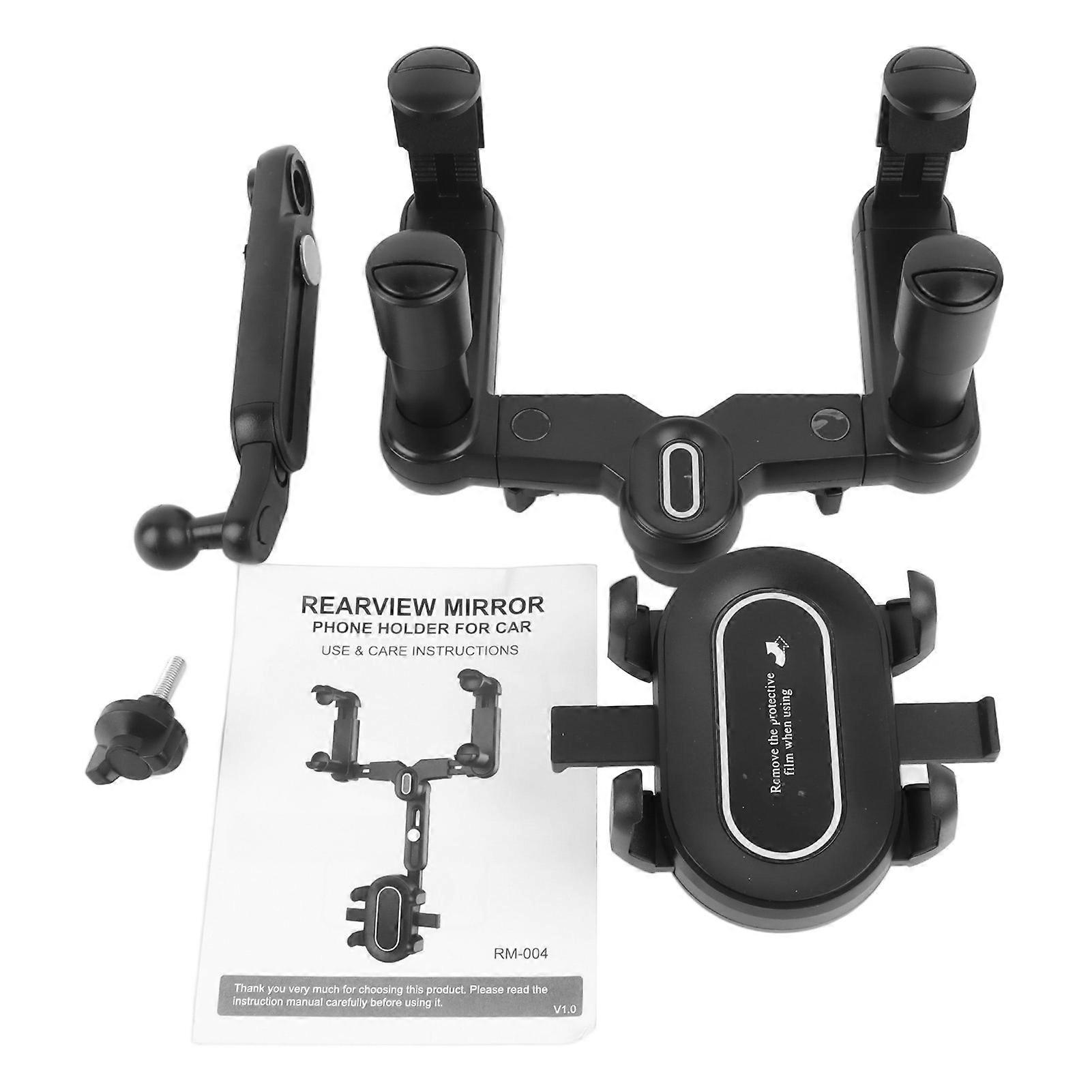 Rearview Mirror Mobile Phone Mount Navigation GPS Recorder Suspension Support Bracket Reflector Clip