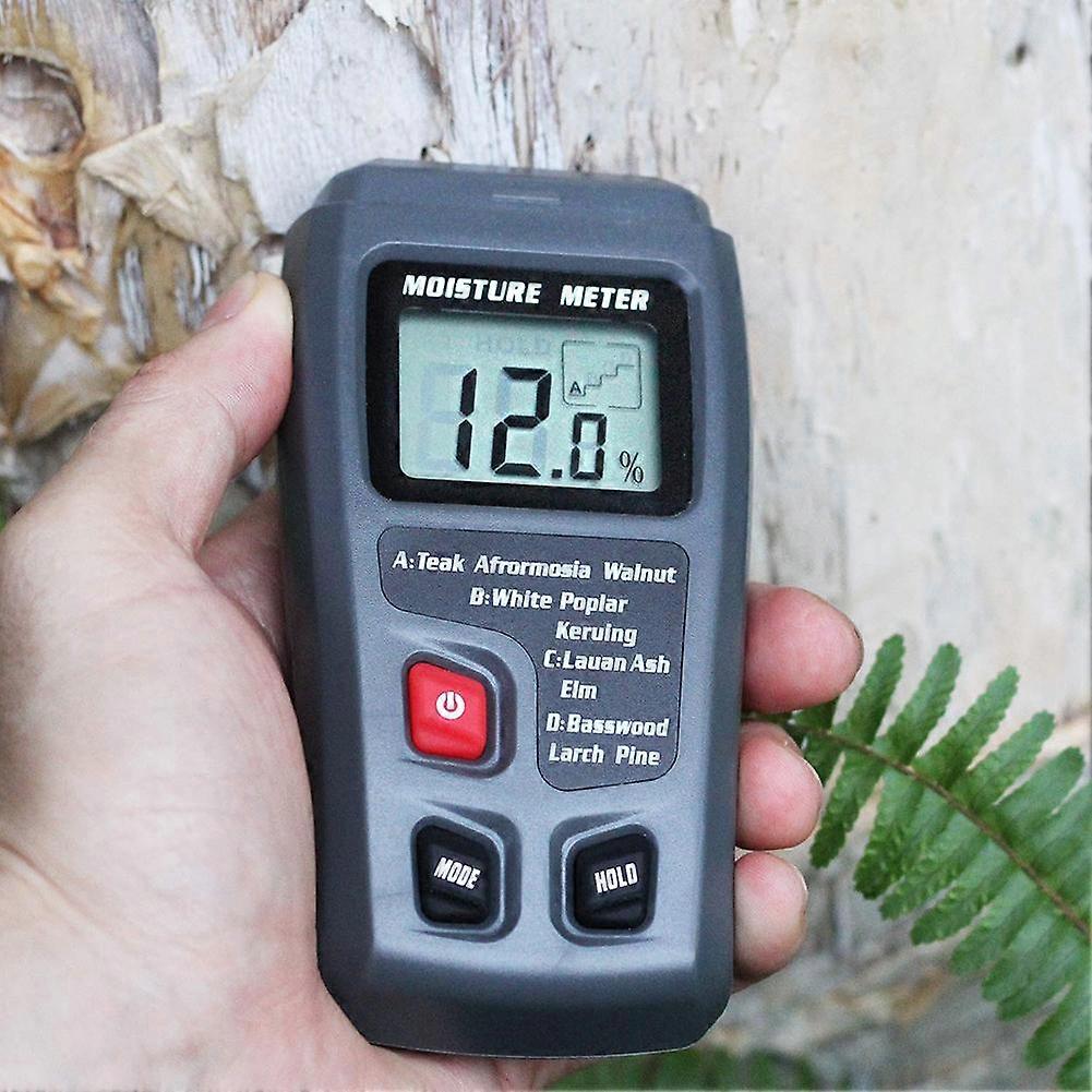 0-99.9% Two Pins Digital Wood Moisture Meter Handheld Large LCD Display Wood Timber Moisture Humidity Meter Tester Detector