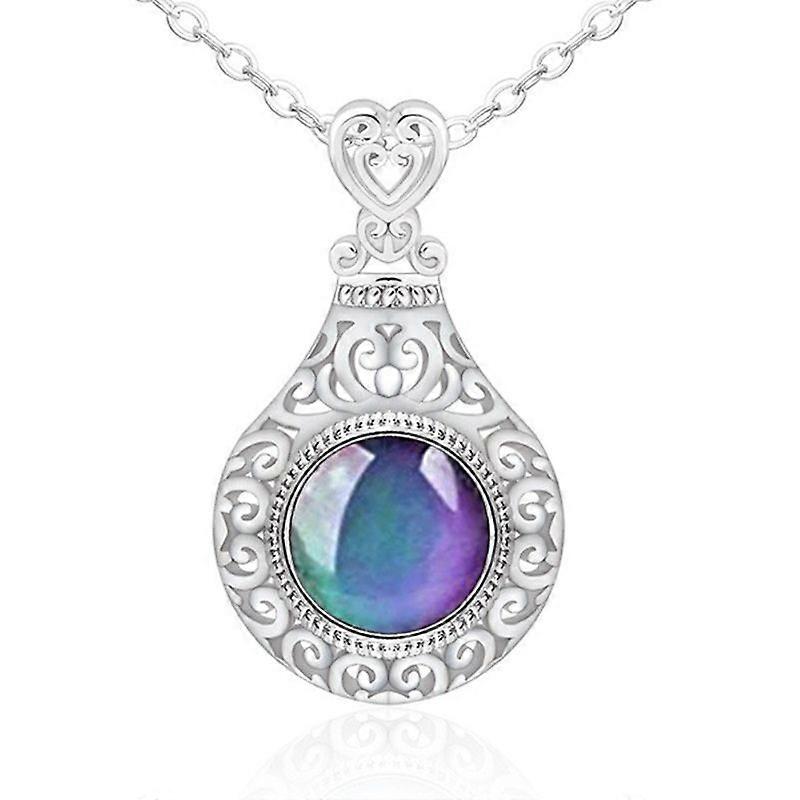Collier pendentif coeur Exquis émotion sentiment température anneaux pour amis