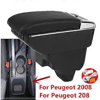 Accoudoir Central Avec Boîte De Rangement Pour Peugeot 208 (2012-2018) - Console Centrale, Rangement Supplémentaire
