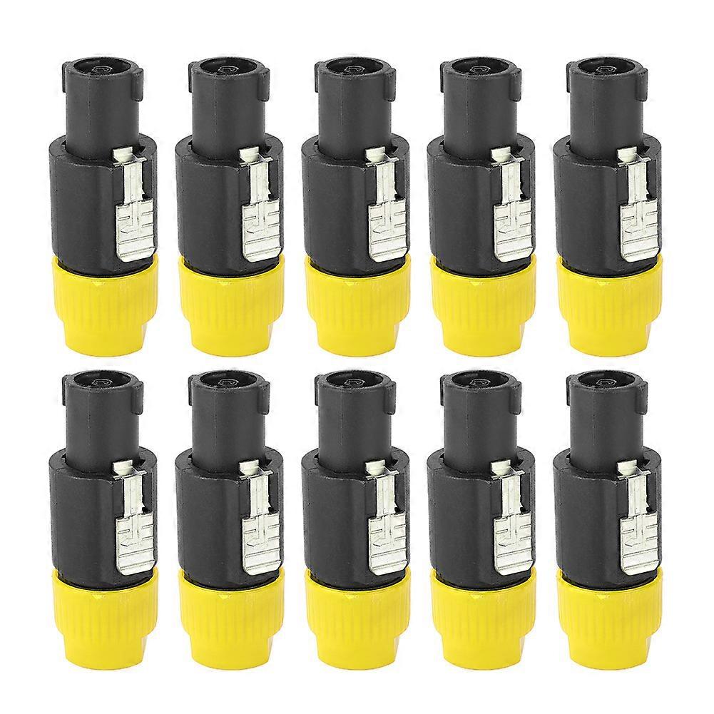 10PCS C NL4FC Audio Speaker Connector Waterproof 4 Pin Speakon Plug Cable Connector