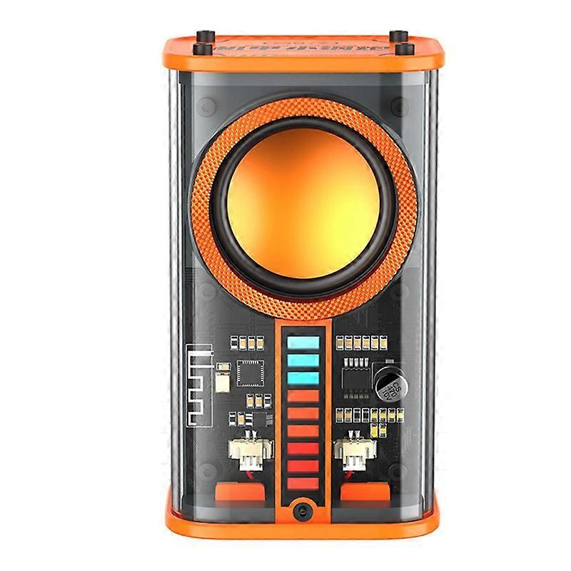 K07 Transparent Mecha Wireless Bluetooth Speaker Subwoofer Speakers Sound Light Rhythm Speaker TWS Stereo Hands-free Call Audio Components