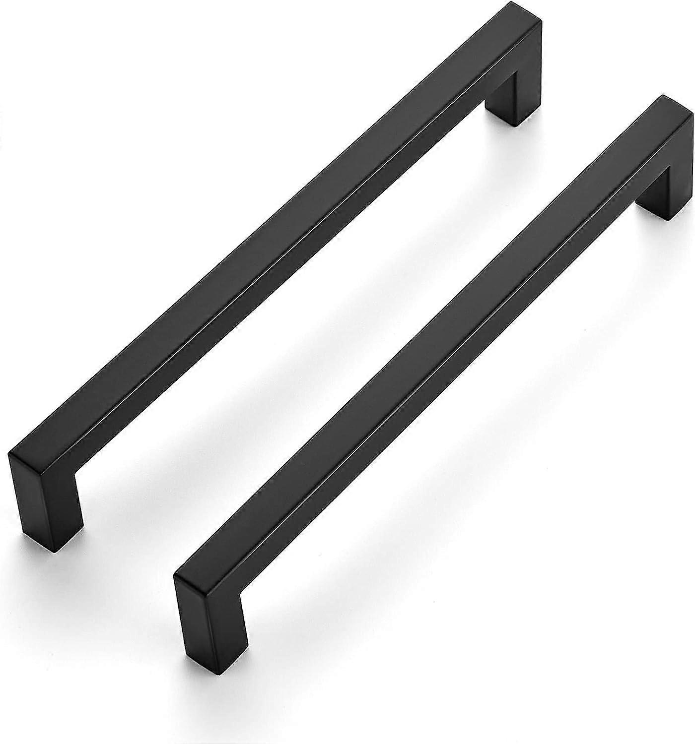 10 Pack 7-1/2 Inch Square Kitchen Cabinet Pulls Matte Black Cabinet Pulls Black Drawer Pulls Kitchen Cabinet Hardware Kitchen Pulls For Cabinets Cupbo