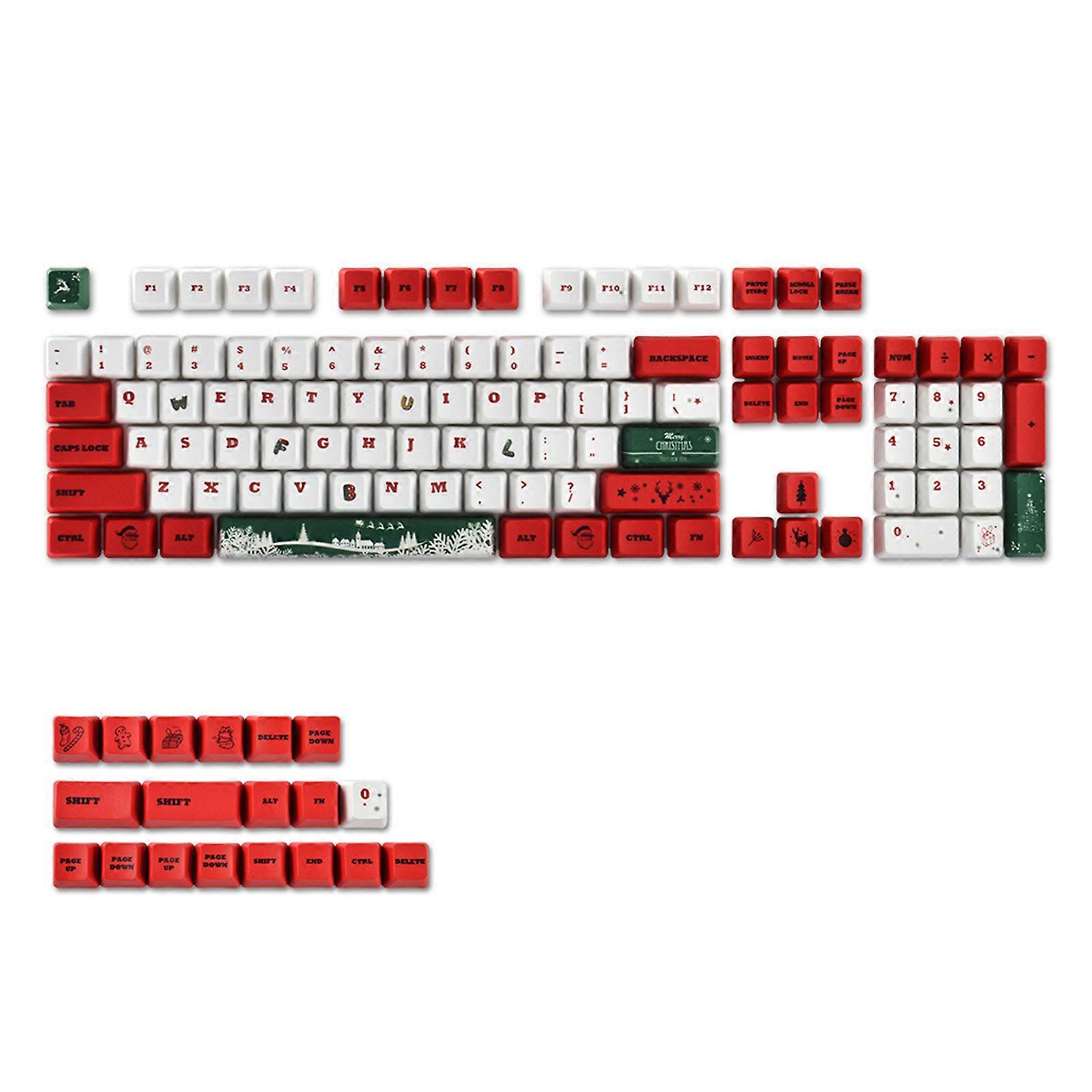 Christmas Keycaps 123 Keys OEM PBT for Mechanical Keyboard Cherry MX Switches
