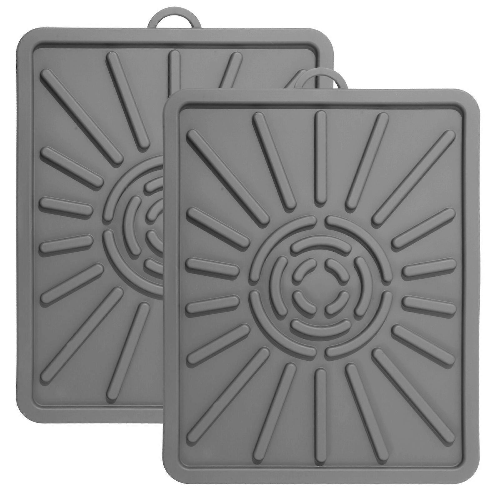 2pcs Baking Cushion Oil Drain Pad Silicone Griddle Mat Reusable Griddle Mat