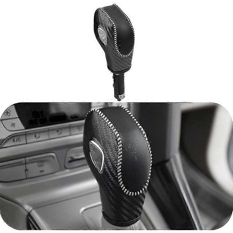 Car Pu Carbon Look Gear Shift Knob Cover For Ford Ecosport Escape / Fusion /c-max Energi Wagon / Fiesta / Focus - Gear Shift Knob