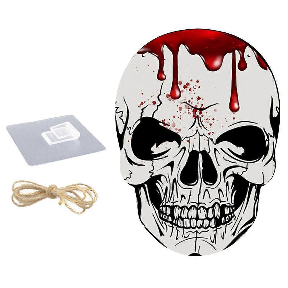 ハロウィーンのドアサインスカル型の木製サインペンダントお化け屋敷のプラーク