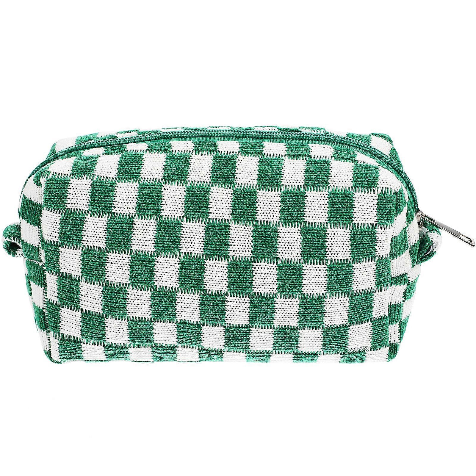 Large Makeup Organizer Bag Makeup Storage Bag Travel Cosmetics Bag Personal Wash Bag Plaid Toiletry Bag