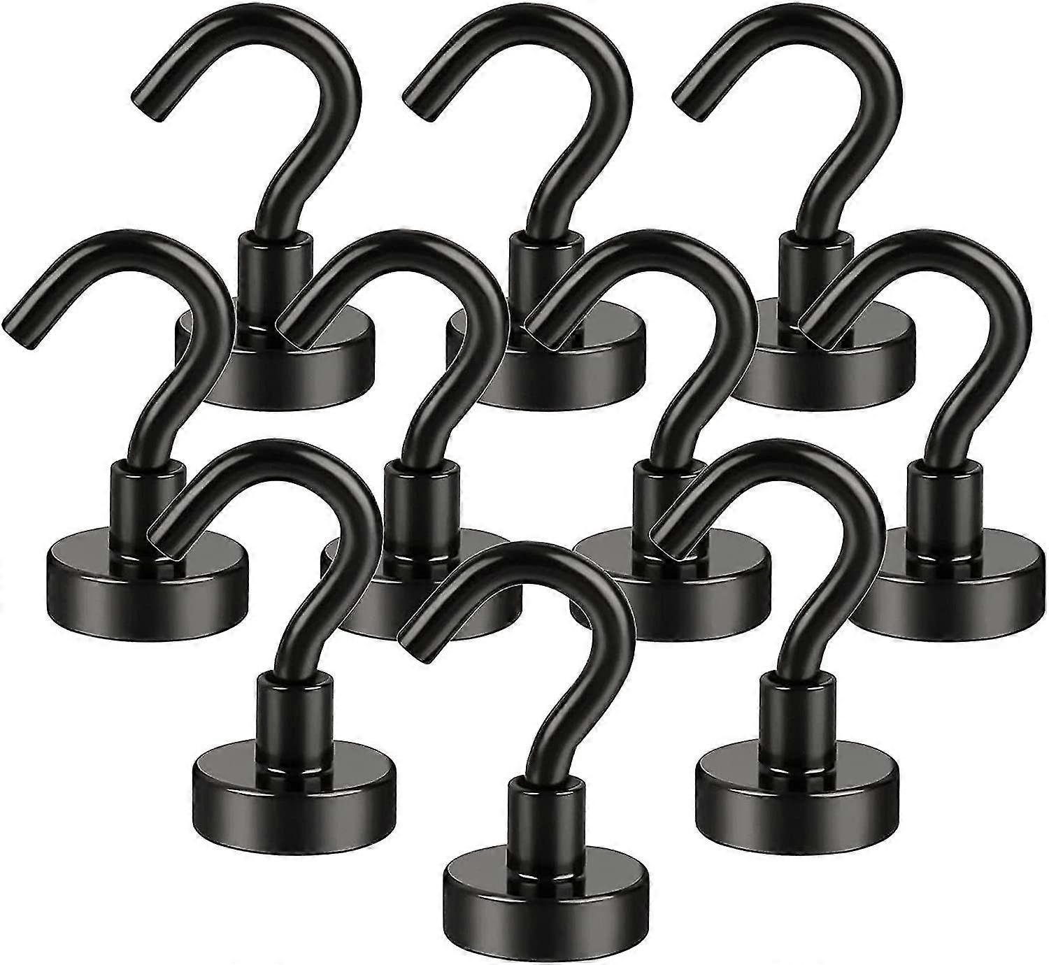 10 Pack Extra Strong Magnetic Hooks For Kitchen And Bathroom