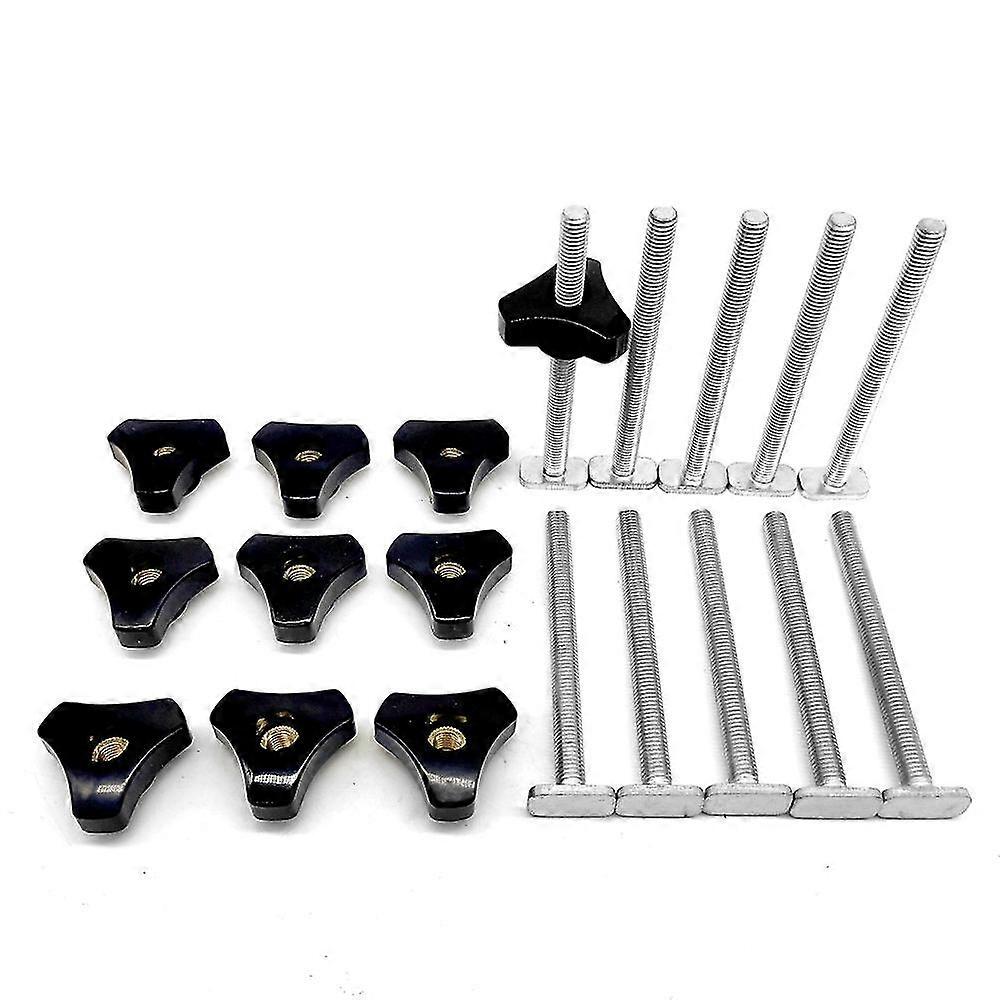 2 Sets M8 T-Track Schrauben & Knöpfe – Für Holzbearbeitung, T-Nut, Kunststoffgriff