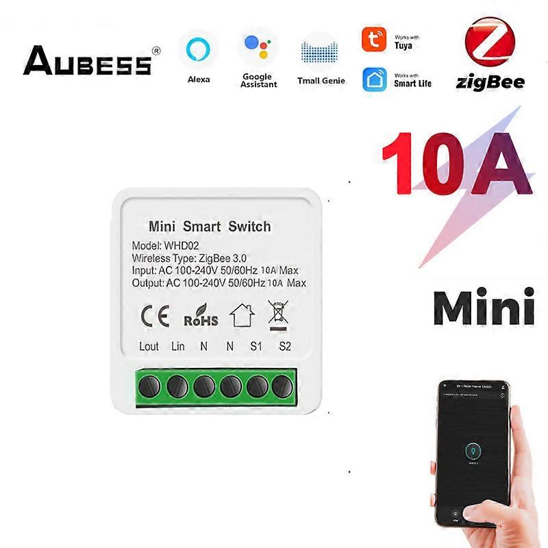 Zigbee MINI Smart Switch 16A 2-way Control Timer Wireless Switches Smart Home Automation Compatible With Tuya Alexa Google Home