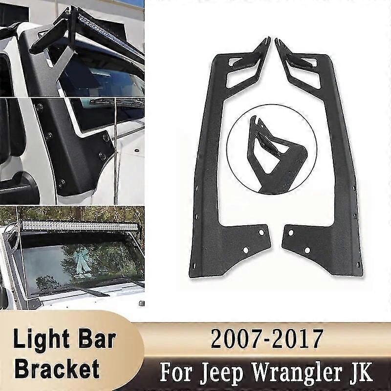 Ironwalls 52" LED Light Bar Mounting Brackets For Jeep Wrangler JK 2007-2017