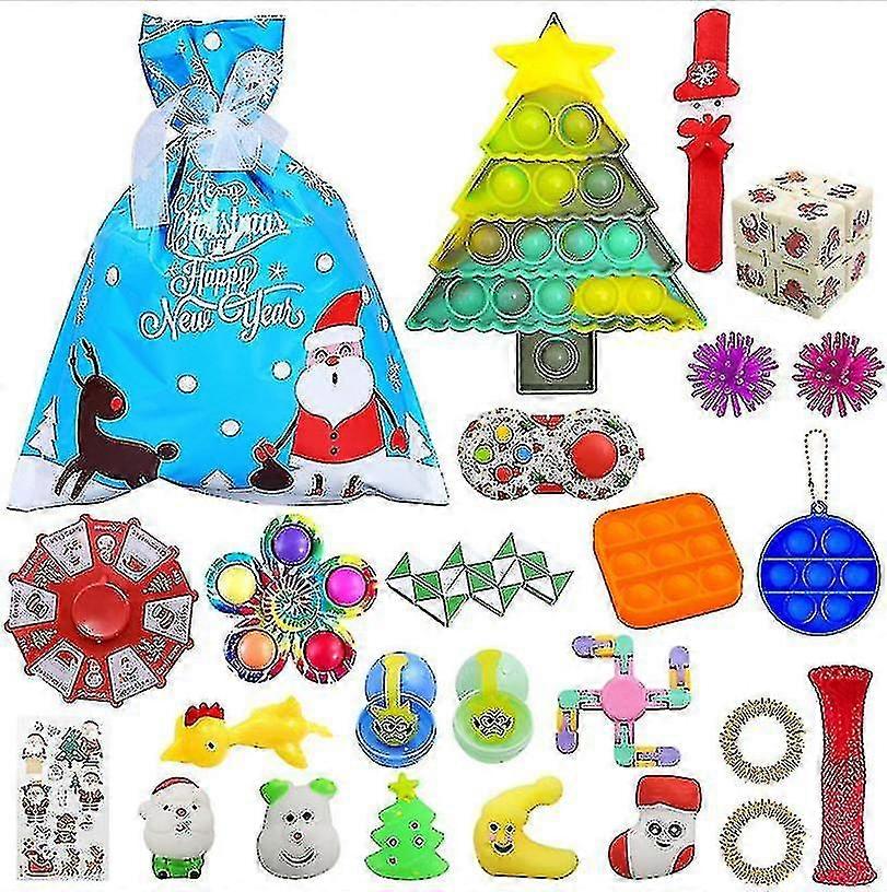 Vianočný adventný kalendár Darček Fidget Hračky Úľava od stresu Fidget Hračka Blind Box Deti-23