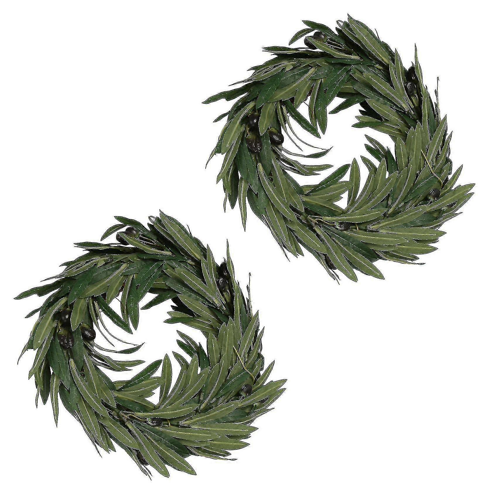 Olive Branch Wreath 17 Inch Compatible With Front Door Or Indoor Compatible With All Seasons