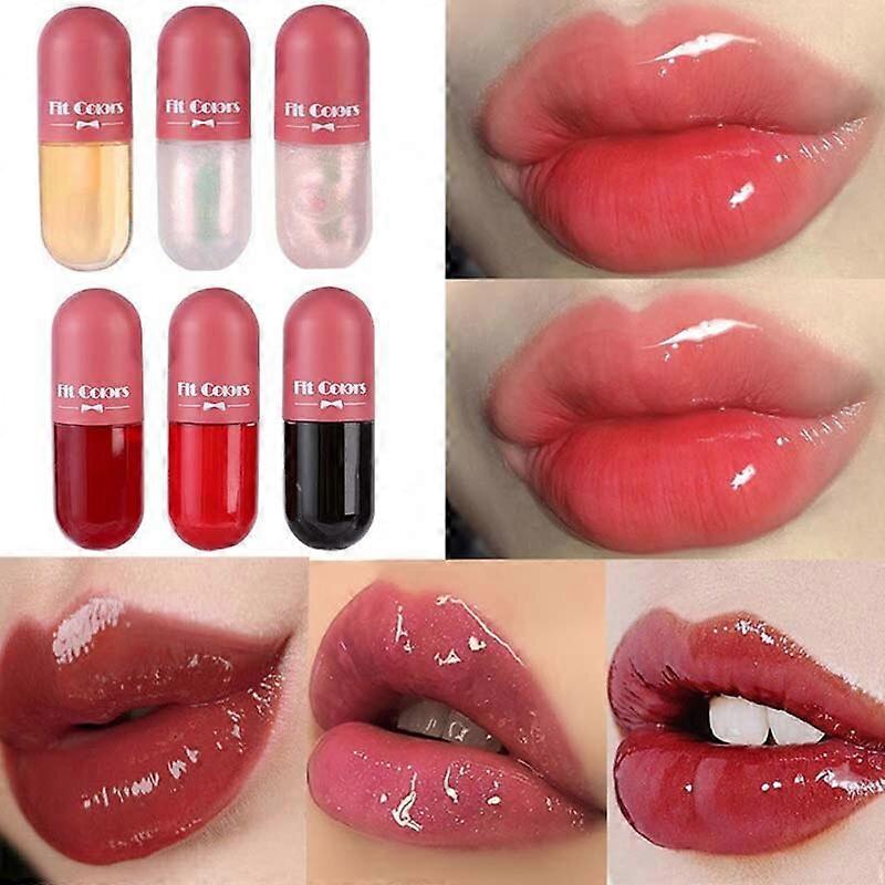 Μίνι Φυσικό Χείλος Plumping Υγρό Lip Gloss Μερική Μαργαριτάρι Φως Λάμψη Ενυδατική Θερμοκρασία Ελέγχου Χρώματος Αλλαγή Χειλιών Λάδι