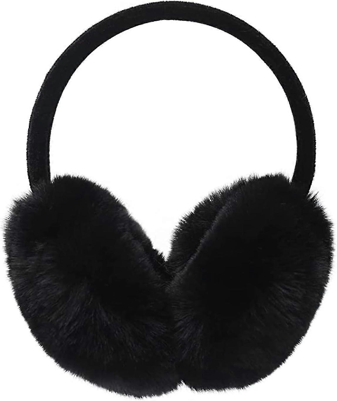Women's Faux Fur Ear Muffs - Adjustable For Cold Weather