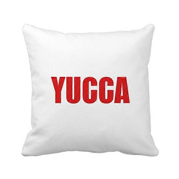 Yucca Flower Red Throw Pillow Square Cover