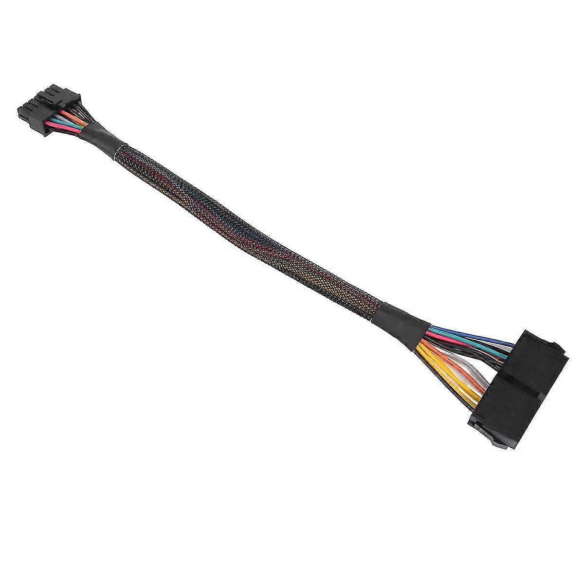 24 Pin to 14 Pin ATX PSU Main Power Adapter Braided Sleeved Cable for for PC and Servers 12-Inch(30cm)