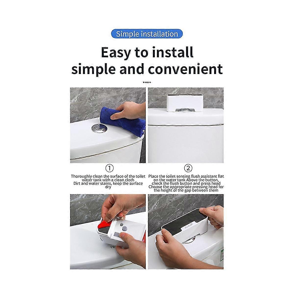 Toilet Sensor Flusher Automatic Press Intelligent Infrared Flushing Waterproof Type-c Charging Hote