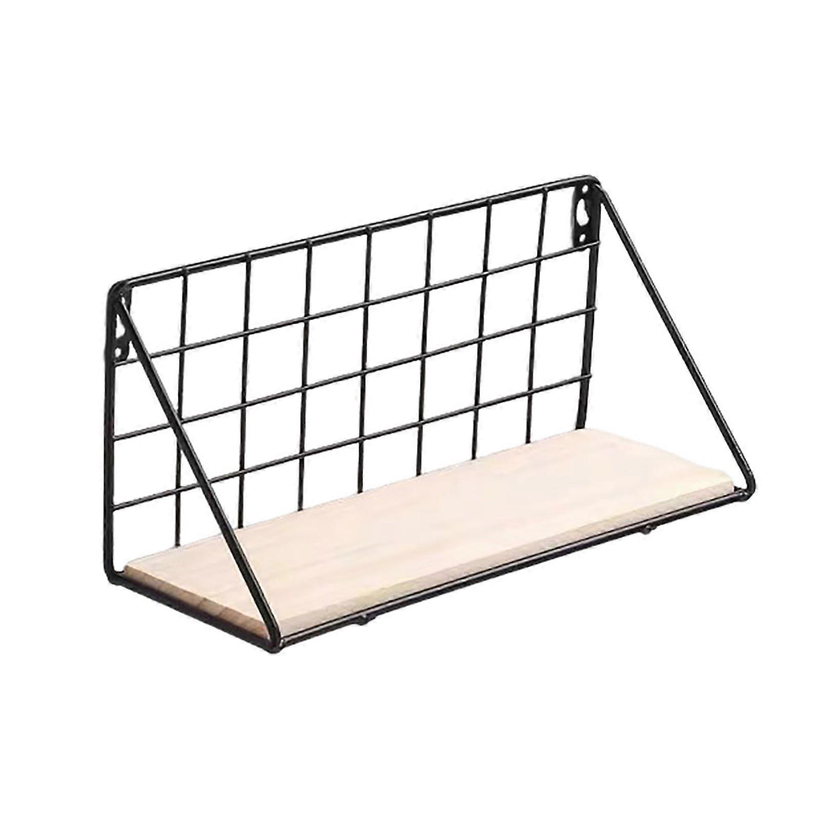 Creative Wall Mounted Shelf Durable Iron Construction Strong Load-bearing Wall Hanging Basket Storage Rack