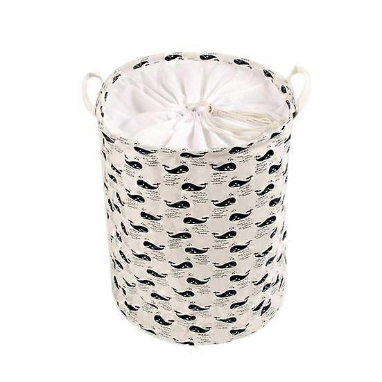 Foldable Drawstring Laundry Basket Dirty Clothes Toy Storage Bucket Organizer