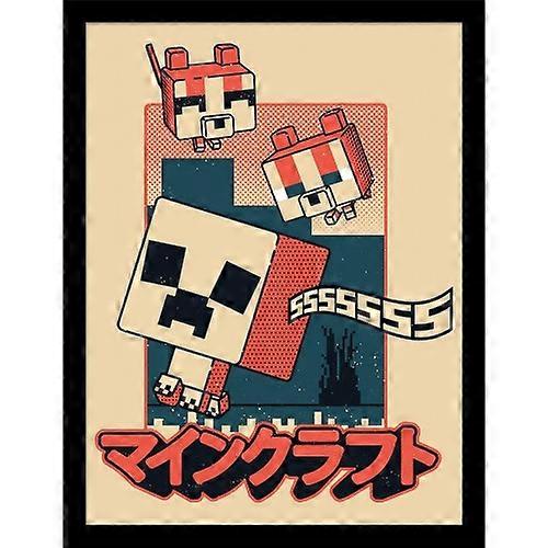 Minecraft Chibi Comic Framed Poster