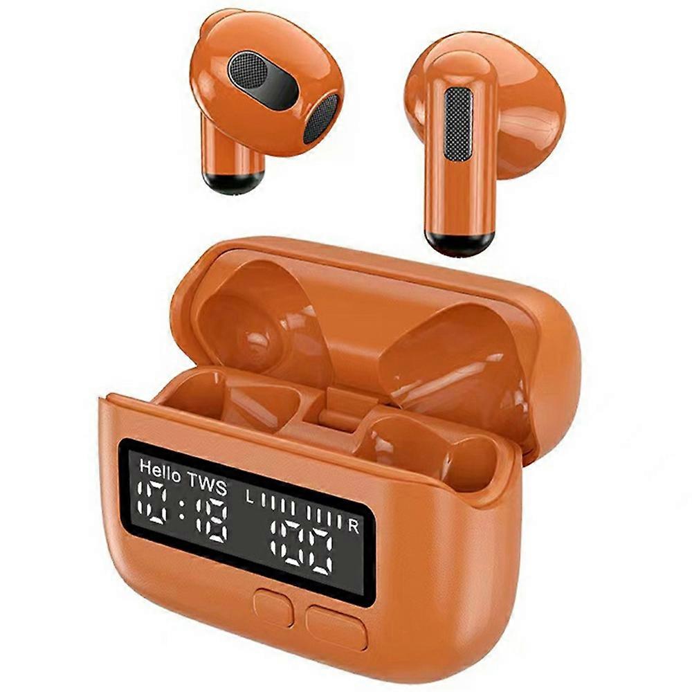 BPG01 Portable Wireless Bluetooth Earphones Retro BB Style Digital Clock Display Headset - Orange