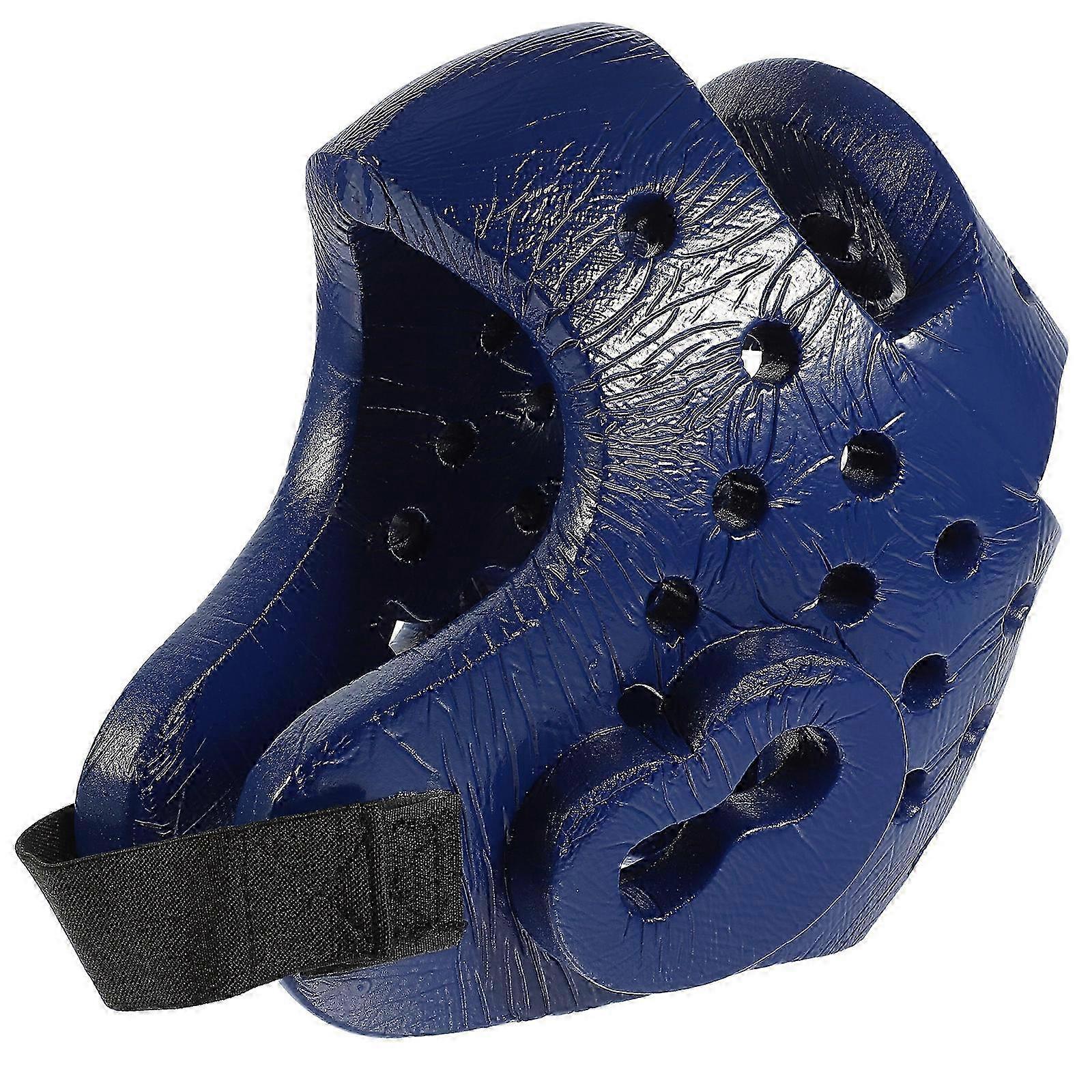 ילדים Sparring כיסוי ראש EVA קסדת טאקוונדו סופג שחקן קיקבוקסינג מגן ראש מאוורר אוויר - מידה L (כחול)