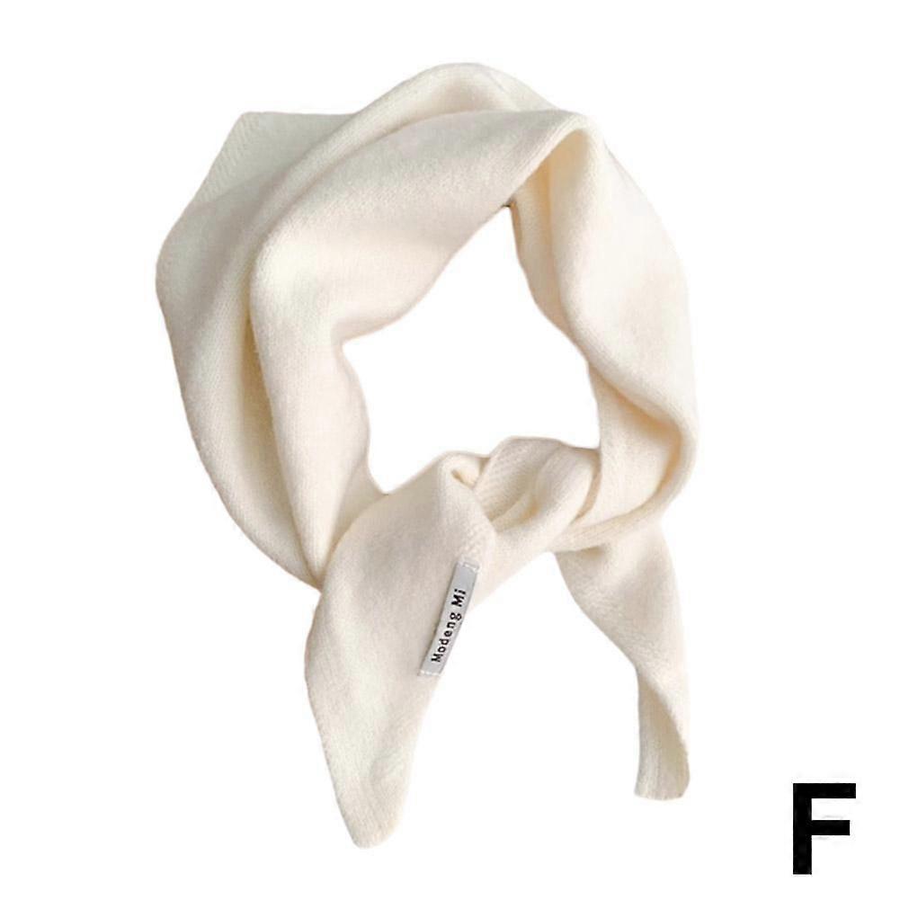 Solid-Color Knitted Triangular Shawl Scarf Outerwear Women's Cape Warm Practice